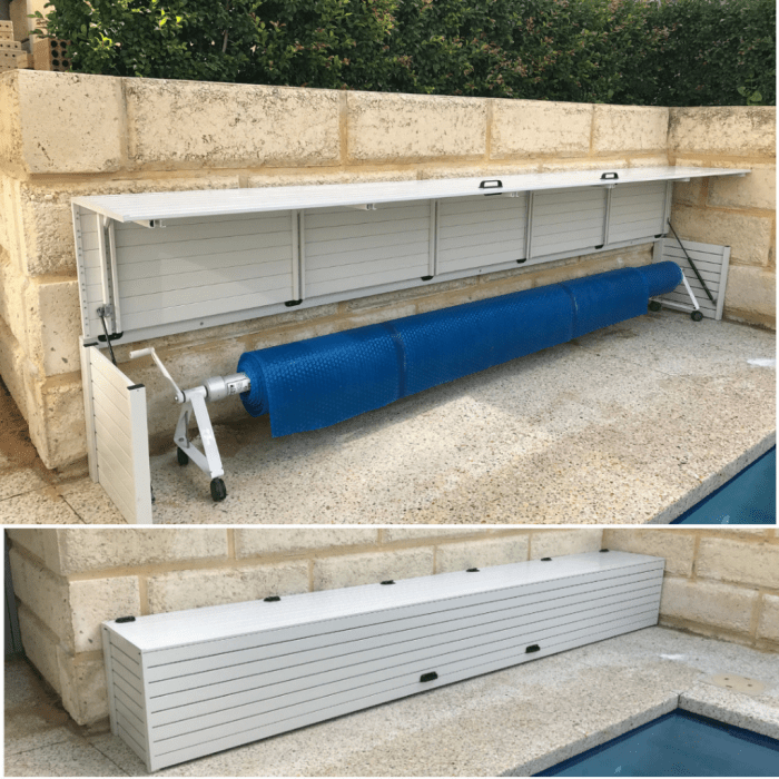 Diy underground pool blanket box